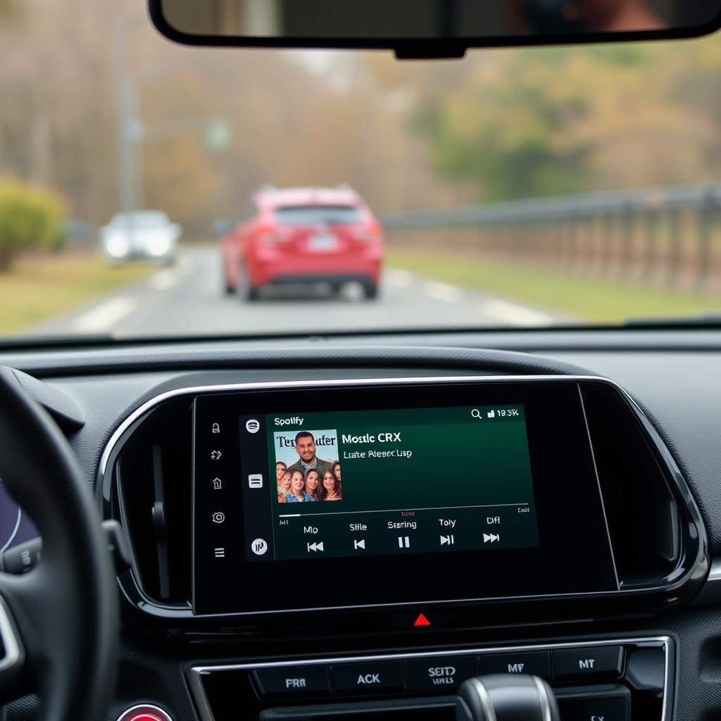 Applications de streaming musical sur Android Auto dans une Honda CR-X