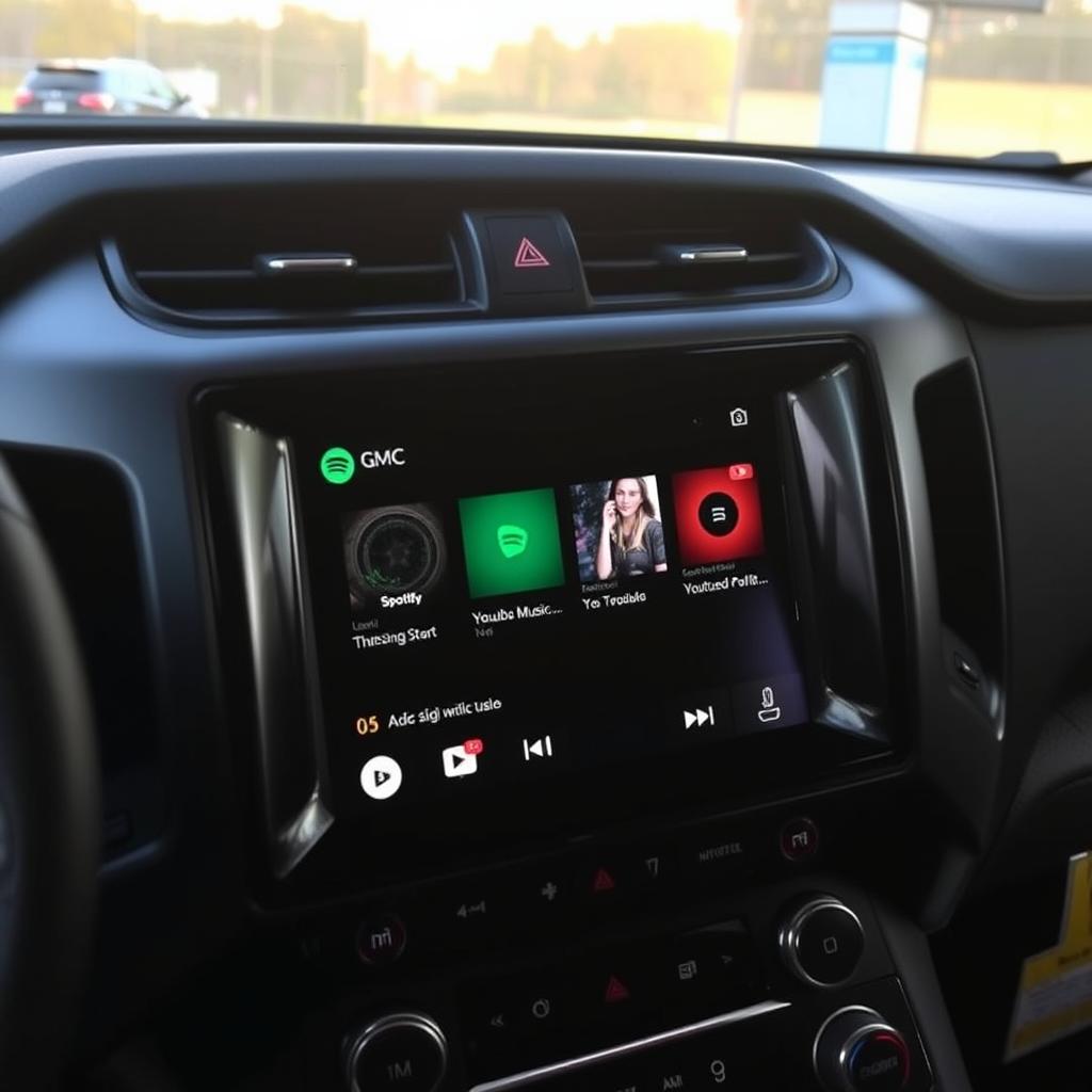 Applications musicales sur Android Auto dans un GMC Typhoon