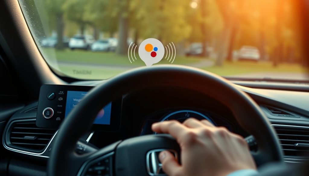 Assistant Google activé sur Android Auto dans une Honda Crosstour