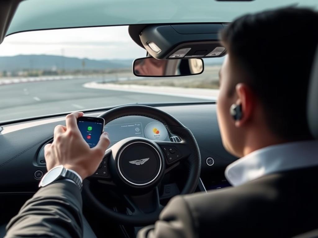 Assistant vocal Android Auto dans Aston Martin Vantage