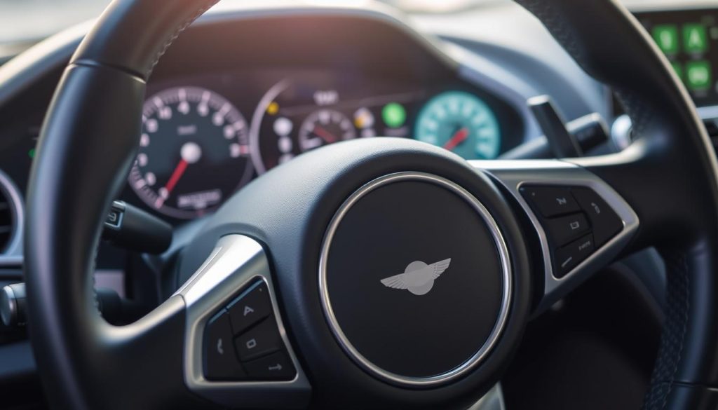Commandes au volant Aston Martin Virage contrôlant Android Auto