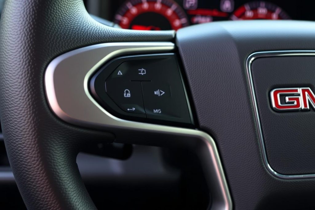Commandes au volant de la GMC Sierra pour contrôler Android Auto