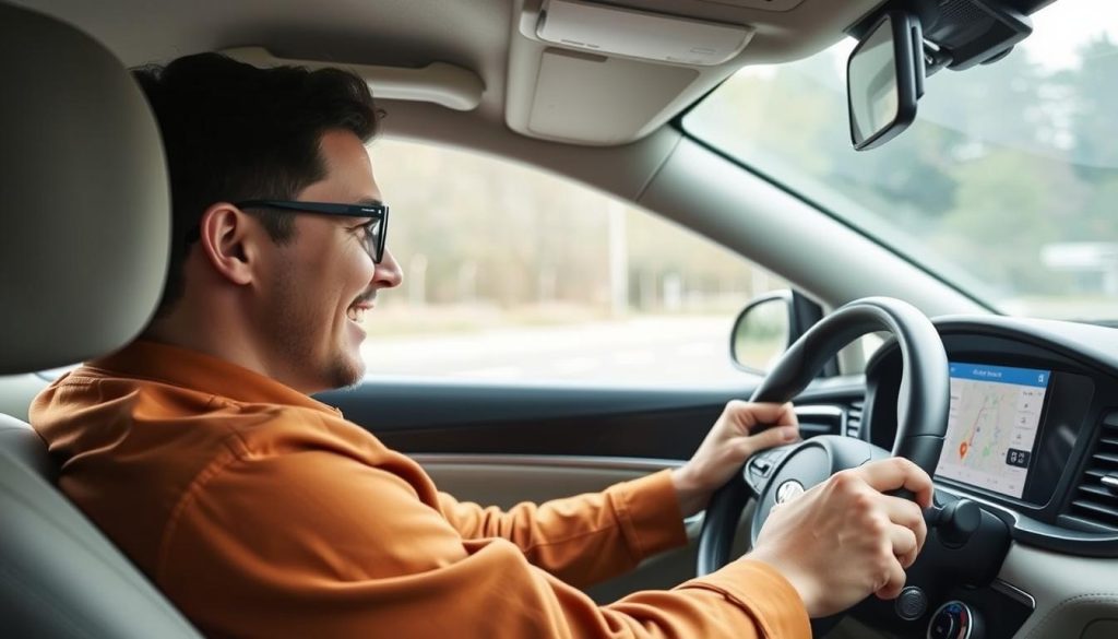 Conducteur profitant pleinement d'Android Auto sur Kia Opirus