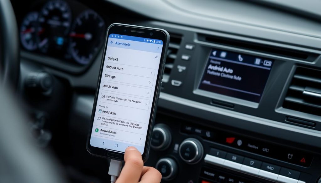 Configuration de l'application Android Auto sur smartphone connecté à Honda Prelude