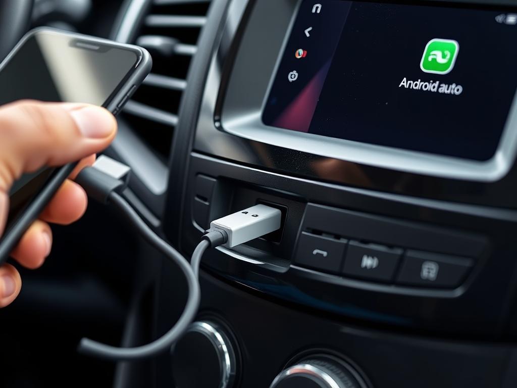 Connexion USB Android Auto dans Opel Ascona