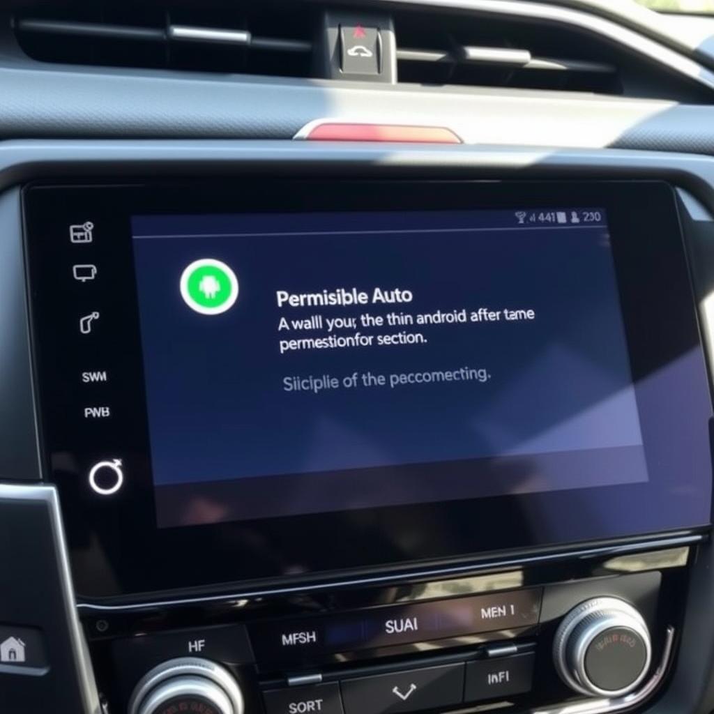 Écran de configuration Android Auto
