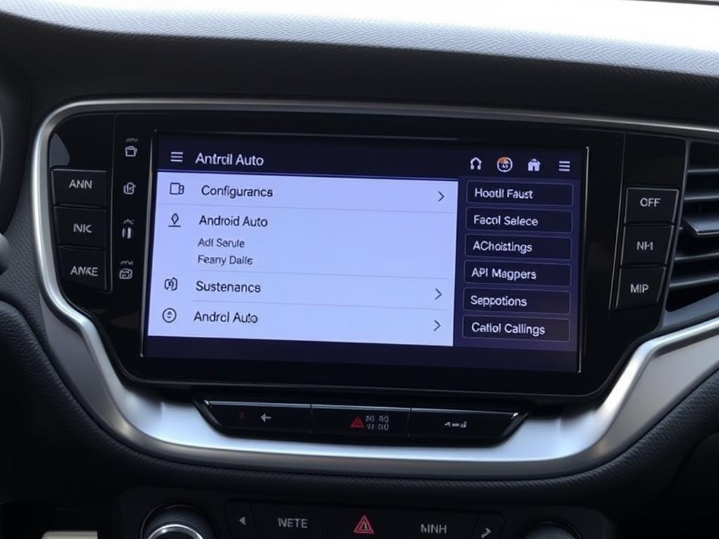 Écran de configuration d'un autoradio aftermarket pour KIA K2