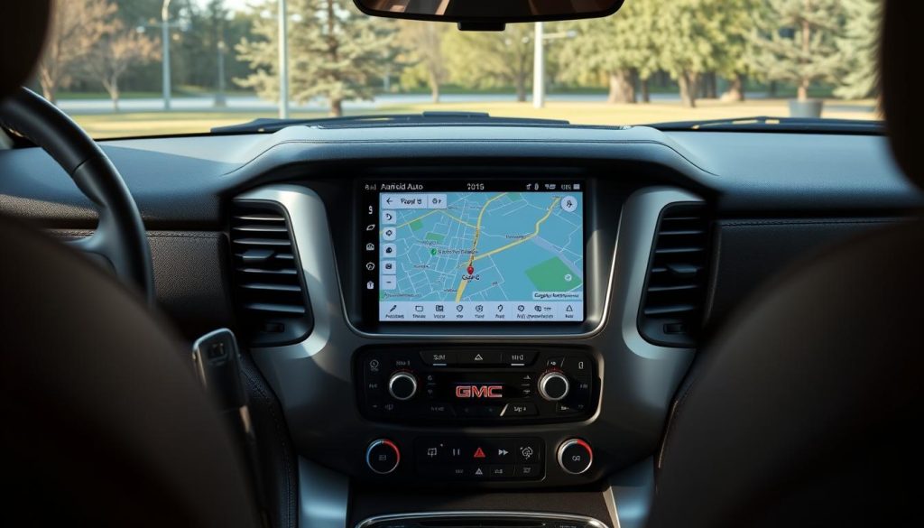 GMC Yukon avec Android Auto affiché sur l'écran d'infodivertissement