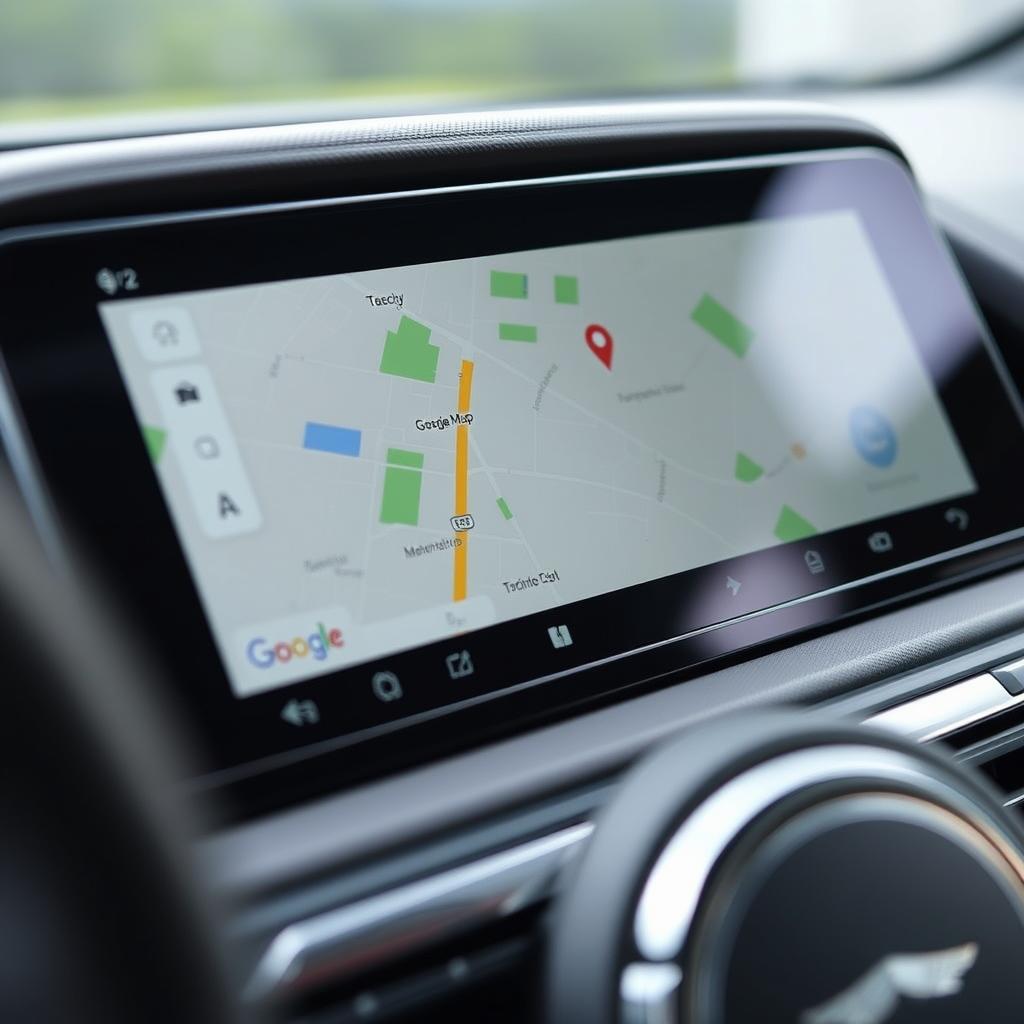 Google Maps sur Android Auto dans Aston Martin Virage
