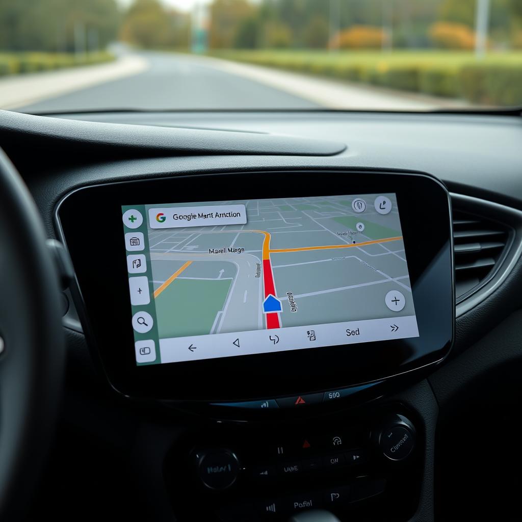Google Maps sur Android Auto dans Opel Adam