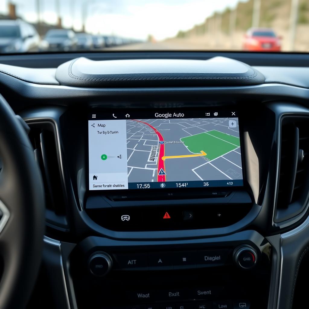 Google Maps sur Android Auto dans un GMC Terrain