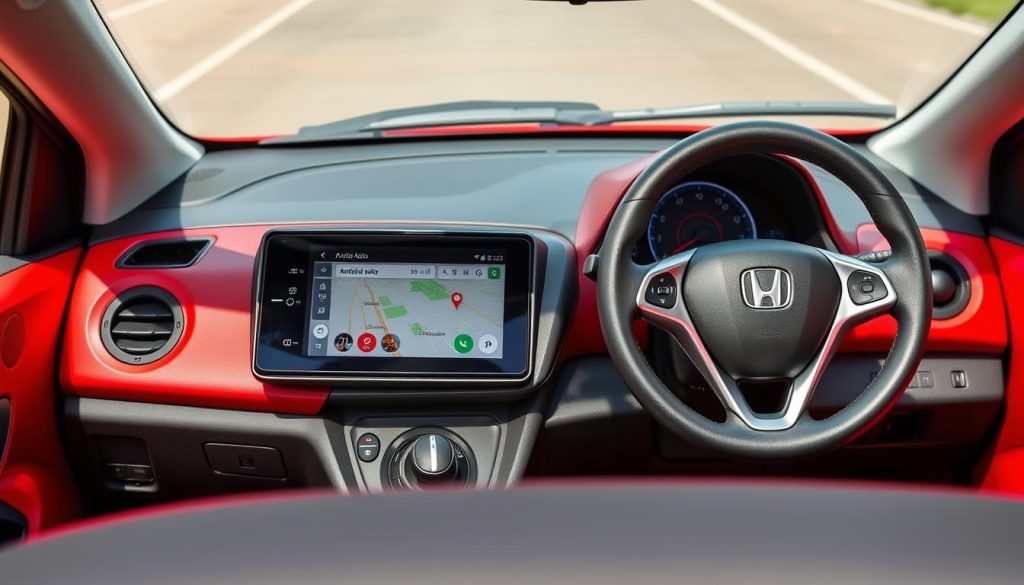 Honda Beat roadster avec système Android Auto intégré au tableau de bord