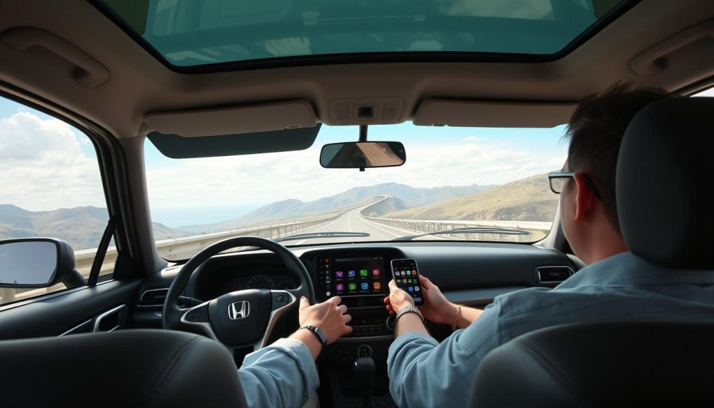 Honda Concerto avec Android Auto en utilisation pendant la conduite