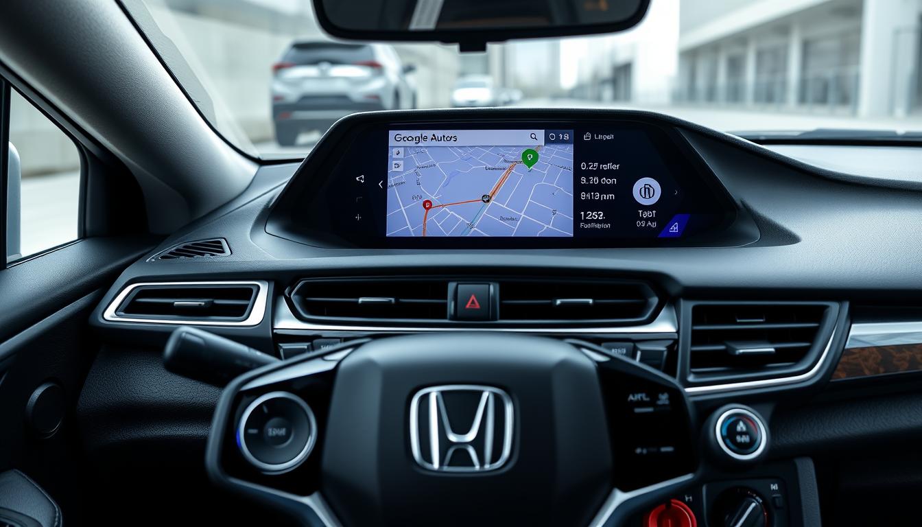 Honda Crosstour avec système Android Auto affichant la navigation GPS