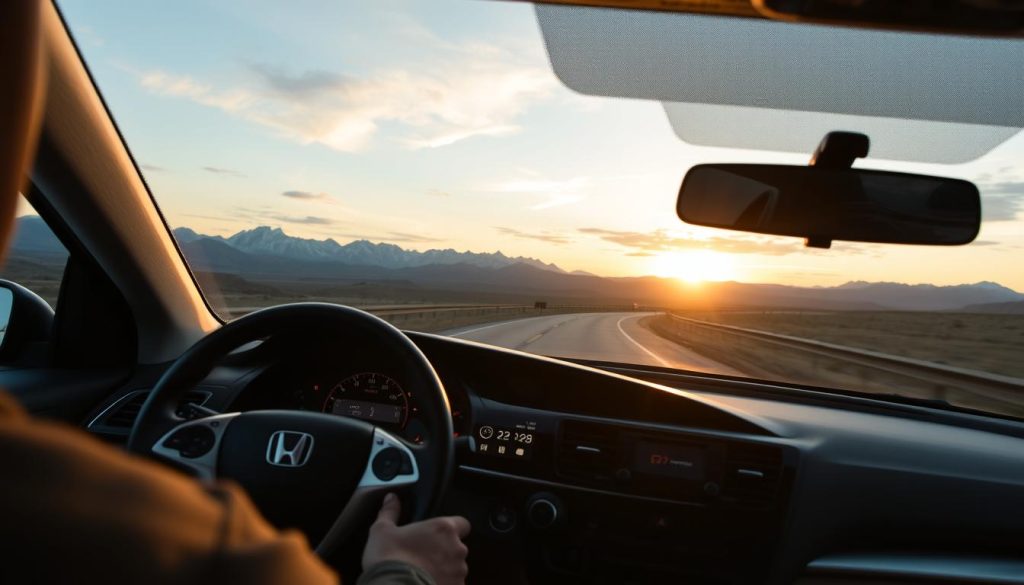 Honda Crosstour modernisée avec Android Auto sur route panoramique