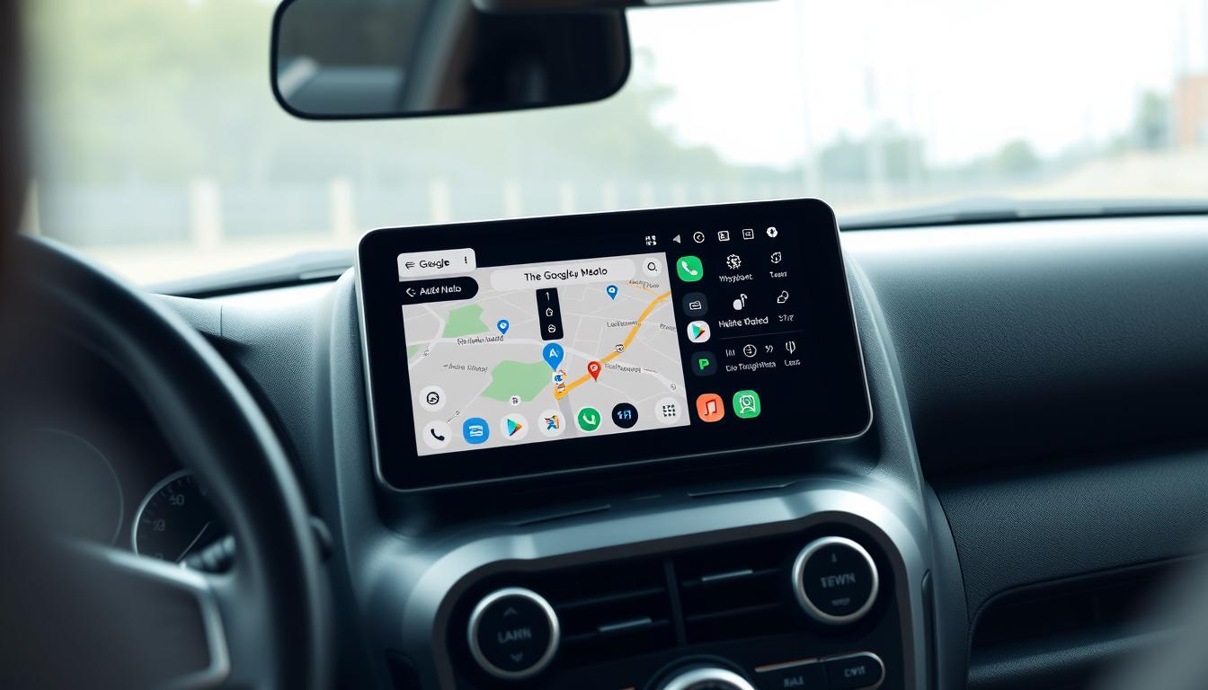 Honda Element avec système Android Auto installé montrant l'interface sur l'écran du tableau de bord