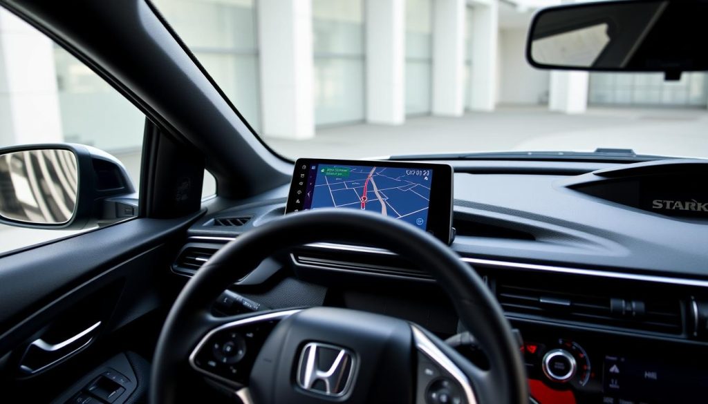 Honda HR-V avec écran Android Auto affichant la navigation