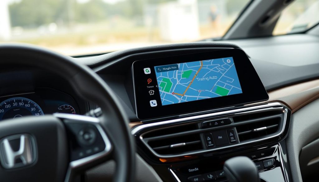 Honda Passport avec Android Auto affiché sur l'écran tactile du tableau de bord