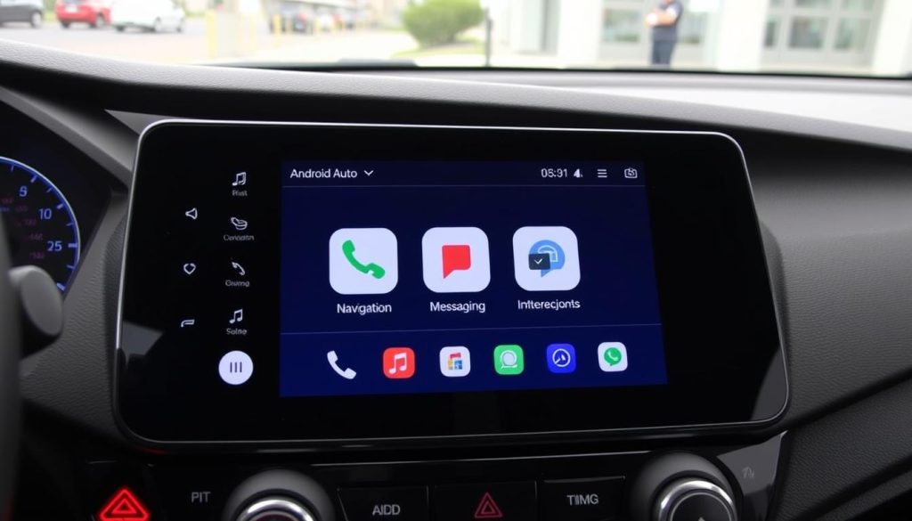 Interface Android Auto affichant les applications compatibles avec Honda Beat