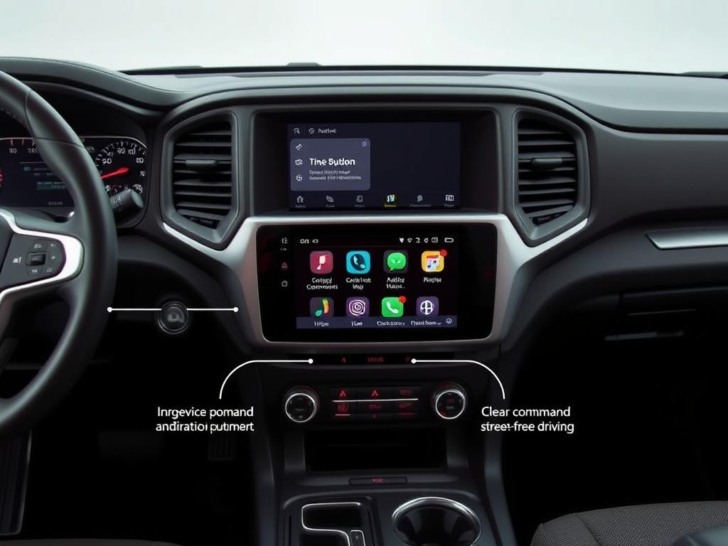 Interface Android Auto simplifiée pour la sécurité dans un GMC Typhoon