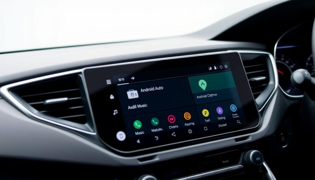 Interface Android Auto sur l'écran d'un Kia Opirus