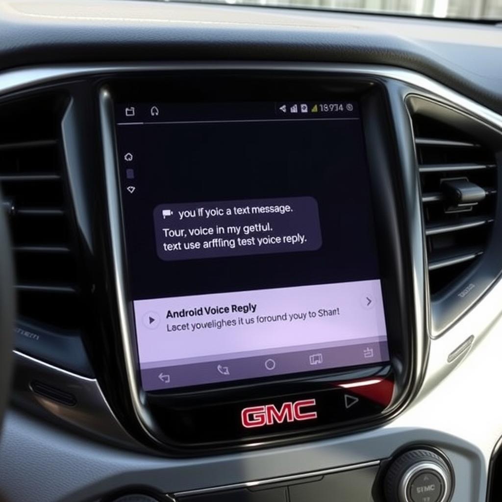 Interface de messagerie Android Auto sur GMC Terrain