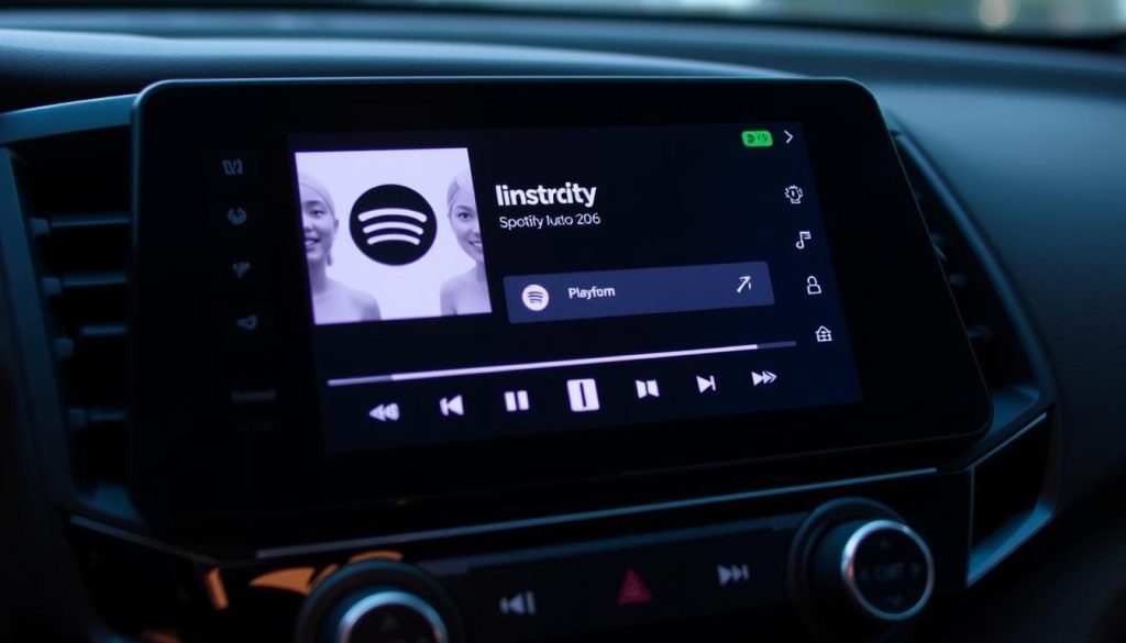 Interface musicale Spotify sur Android Auto dans une Honda Crosstour