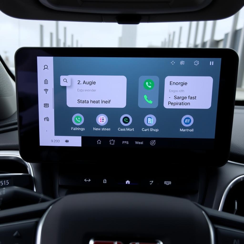 Interface simplifiée d'Android Auto sur GMC Terrain