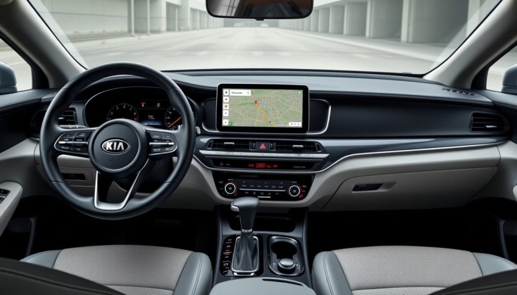 Kia Cadenza avec Android Auto affichant Google Maps sur l'écran central