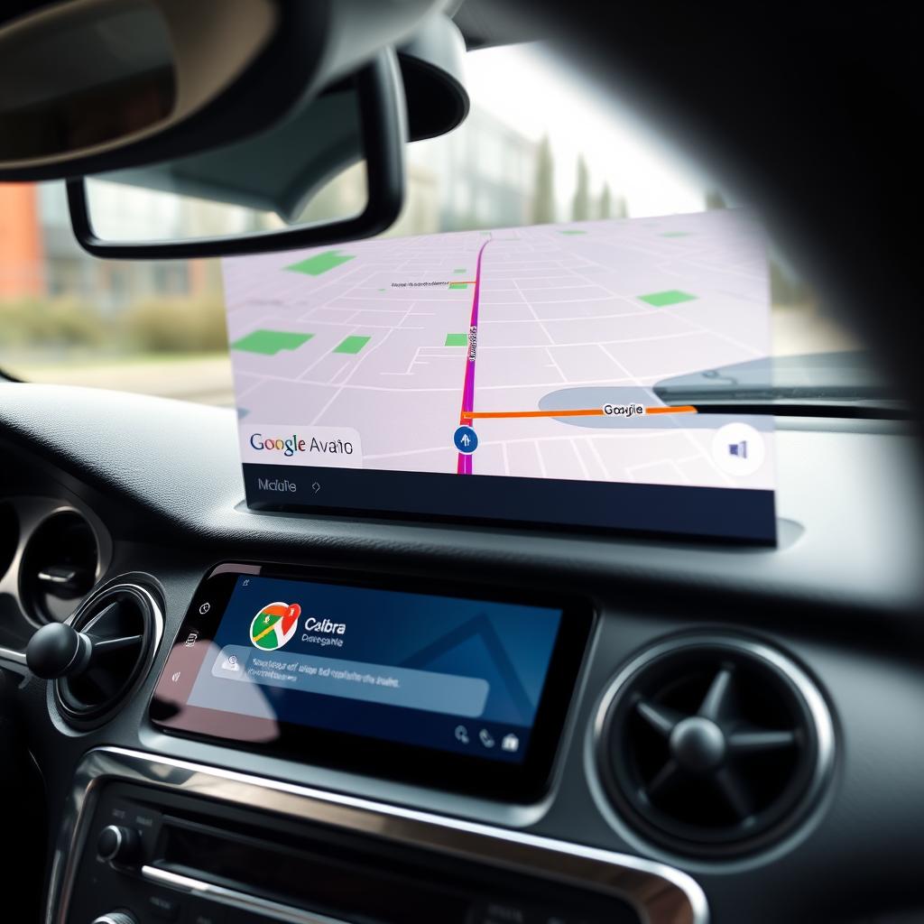 Navigation GPS Android Auto dans une Opel Calibra