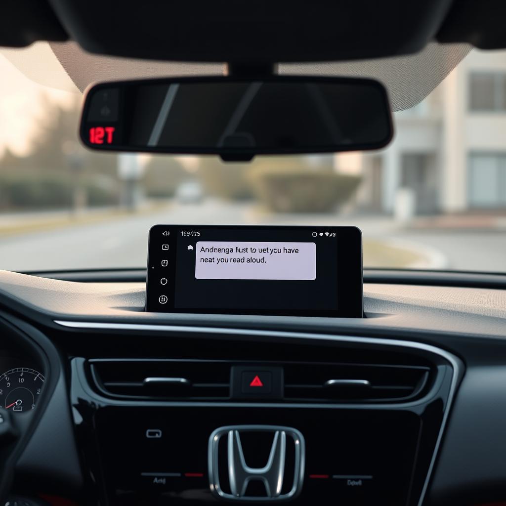 Notification de message sur Android Auto dans une Honda CR-X