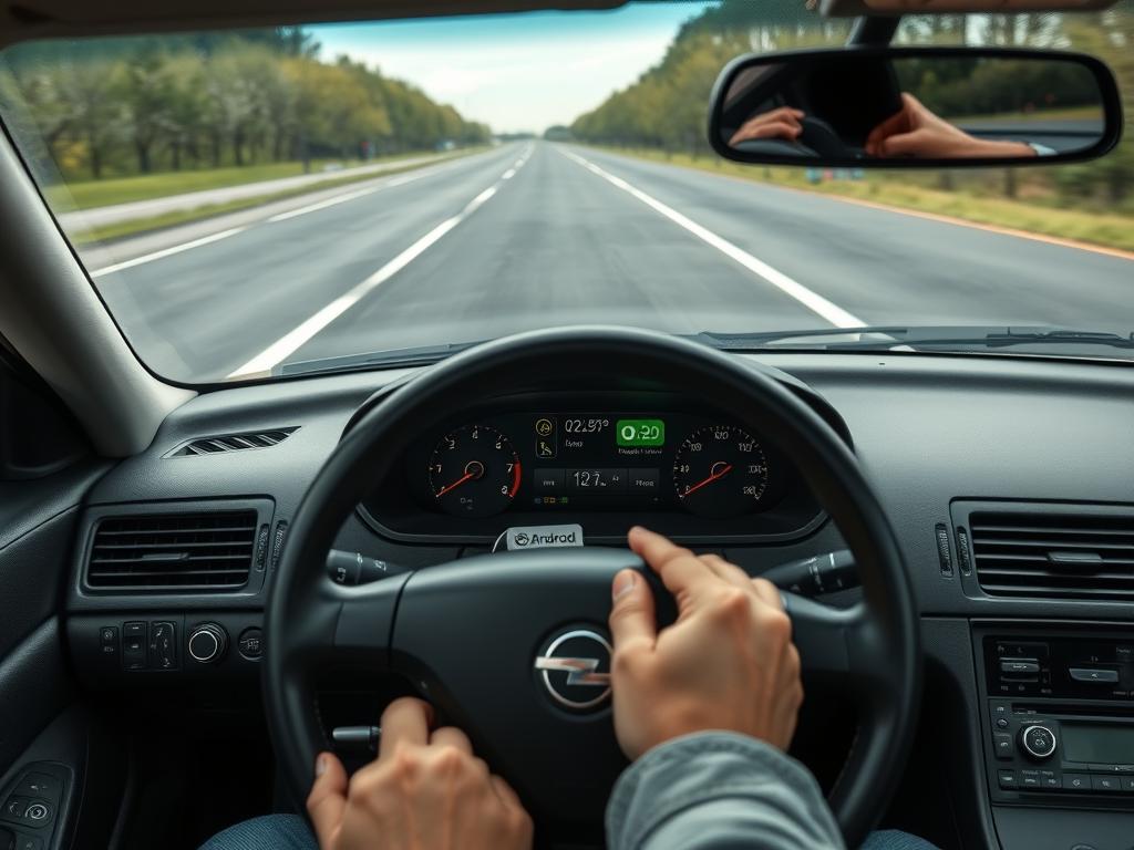 Opel Calibra avec Android Auto installé, alliant classique et moderne