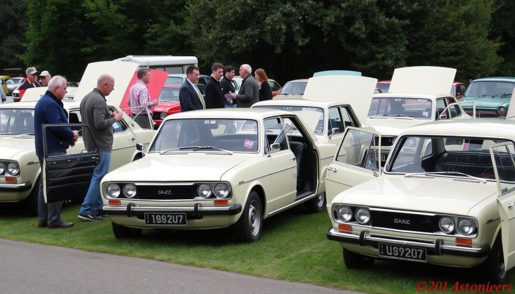 Rassemblement de propriétaires d'Isuzu 117 Coupé avec installations Android Auto