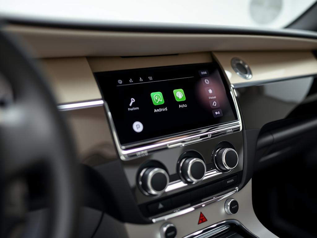 Rolls-Royce Phantom dashboard with Android Auto module installed