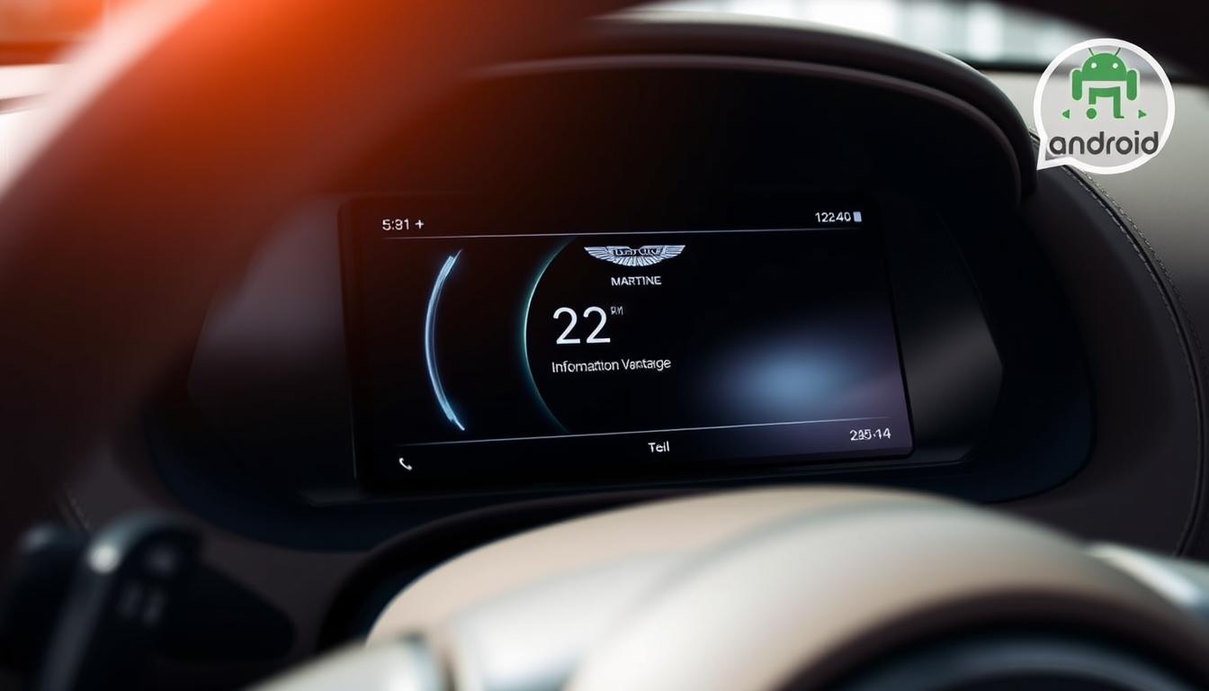Tableau de bord Aston Martin Vantage compatible avec Android Auto
