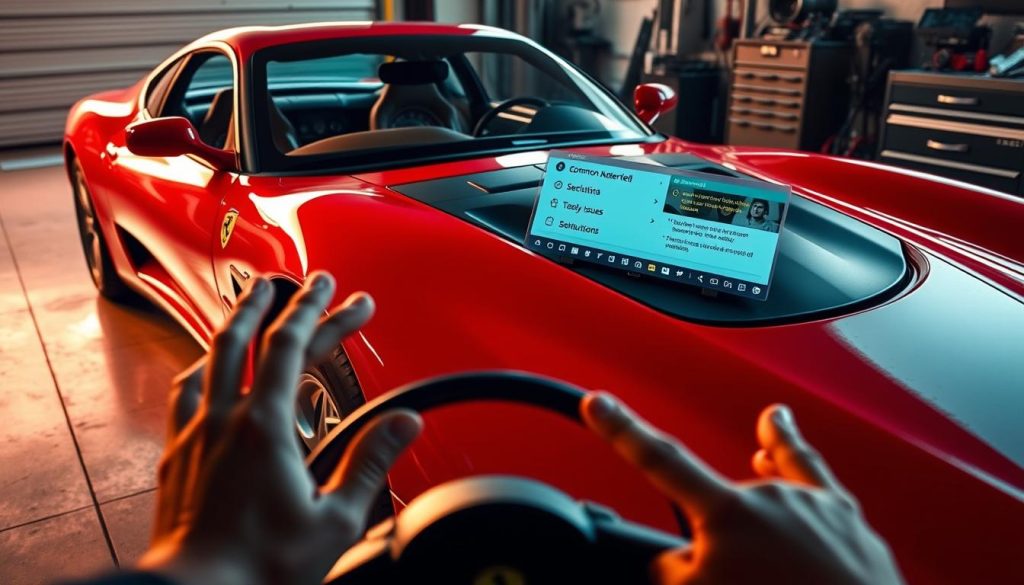 problèmes courants Android Auto Ferrari