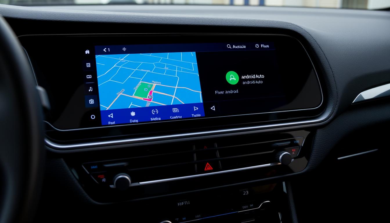 Android Auto sur l'écran d'une Škoda Octavia