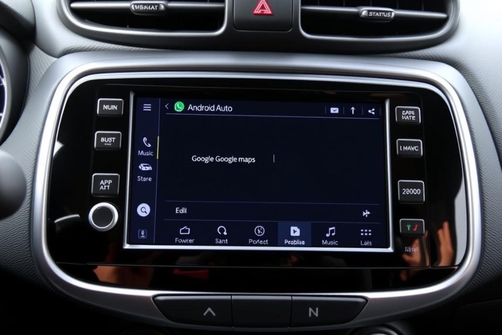 Écran Nissan Juke affichant l'interface Android Auto