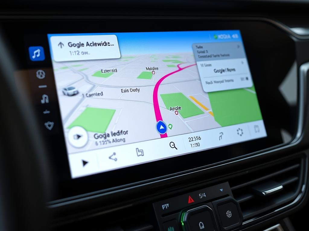 Google Maps sur Android Auto dans une Škoda Superb