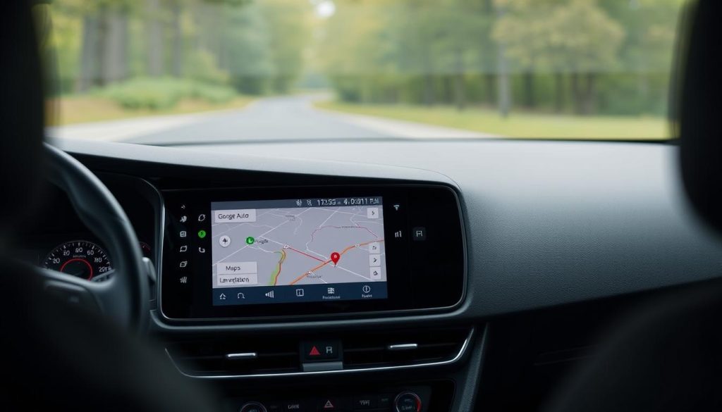 Škoda Scala avec Android Auto affiché sur l'écran d'infodivertissement